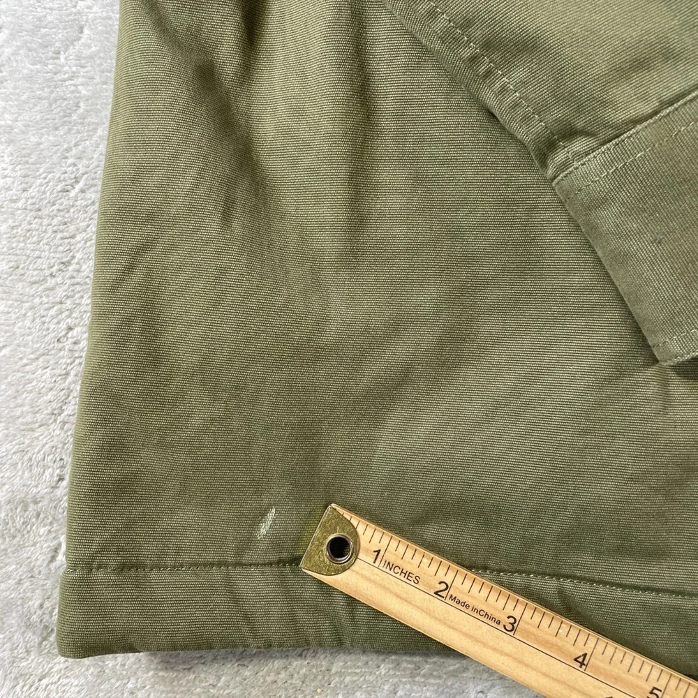 Bonobos Sherpa Lined Barn Jacket Mens Large Green‎ Corduroy Collar Snap Pockets